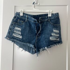 Denim Distressed Women's Shorts